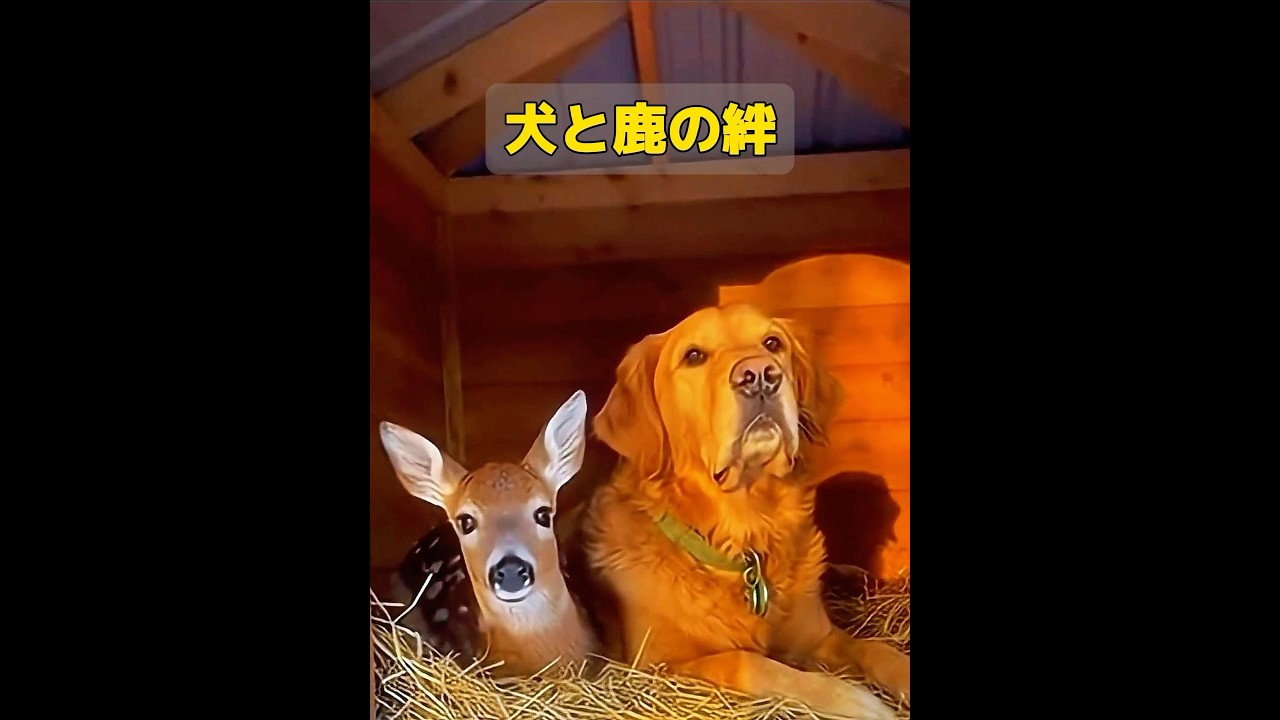 犬と鹿の深い友情 #animals #共鳴 #動物 #特有種 #自然