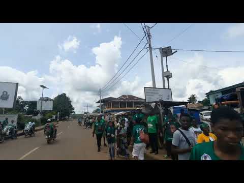 Sierra Leone West Africa - THE DAY PRESIDENT BIO CAME TO MOYAMBA TO SWITCH ON THE LIGHTS