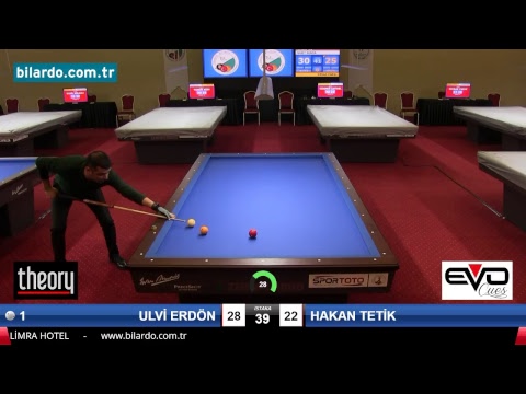 ULVİ ERDÖN & HAKAN TETİK Bilardo Maçı - 2018 ERKEKLER 1.ETAP-3. Ön Eleme