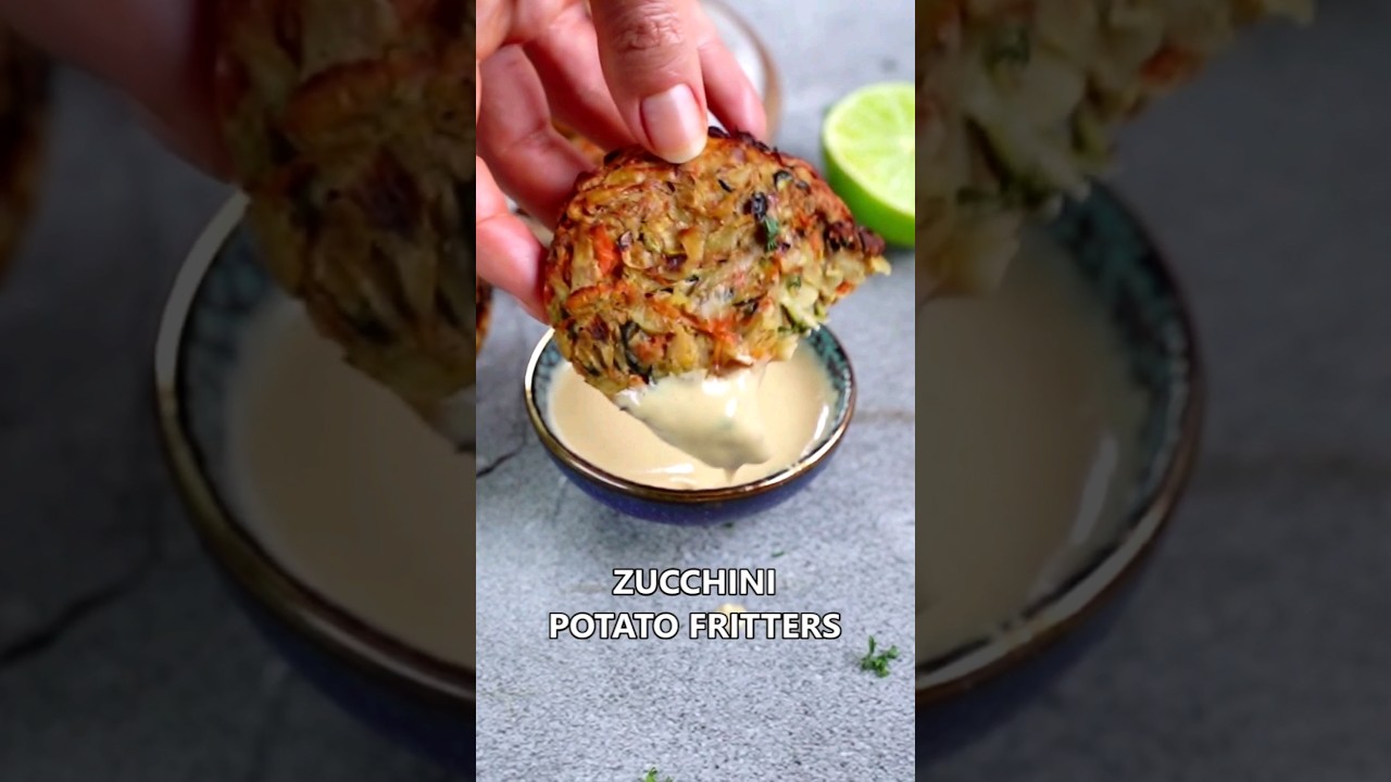 Quick And Easy VEGETABLE FRITTERS With Zucchini And Potato