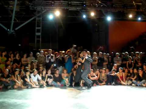  Virginia Gomez  and  Christian Marquez  are  dancing  to  the  milonga  "  Ella Es Asi  "