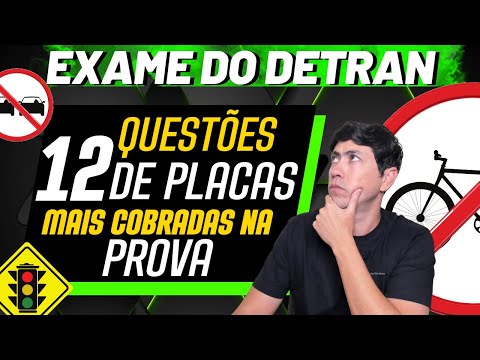 12 QUESÕES DE SINALIZAÇÃO DE TRÂNSITO - SIMULADO DETRAN 2023 - PLACAS