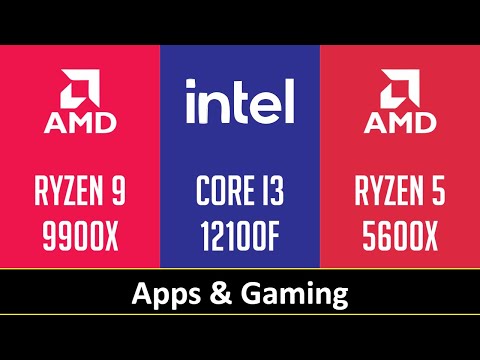 RYZEN 9 9900X vs CORE I3 12100F vs RYZEN 5 5600X