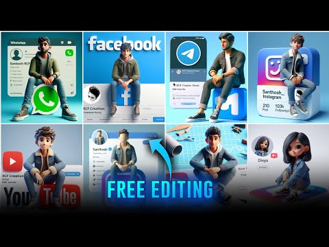 How to create 3D AI Social media Boy image Viral photo editing| bing imagecreator Tutorial ai telugu
