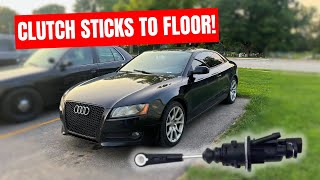 My Clutch Pedal Sticks to the Floor | B8 Audi Clutch Master Cylinder Replacement