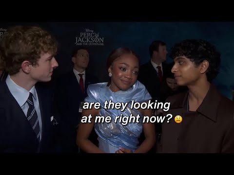 Percy Jackson cast being as chaotic as their characters for 6 minutes