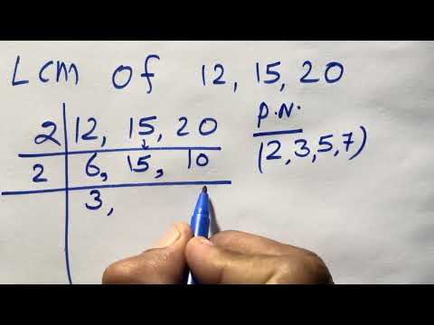 Lcm of 12,15,20 |  lcm by division method examples | Exam | Question | Hindi | Surendra khilery