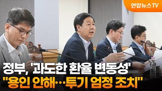 정부 "과도한 환율 변동성 용인 안해…투기 엄정 조치" / 연합뉴스TV (YonhapnewsTV)