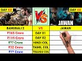Jawan vs Bahubali 2 Box Office Collection Day 2, Total Hindi,Tamil, Telugu Language Collection Day 2