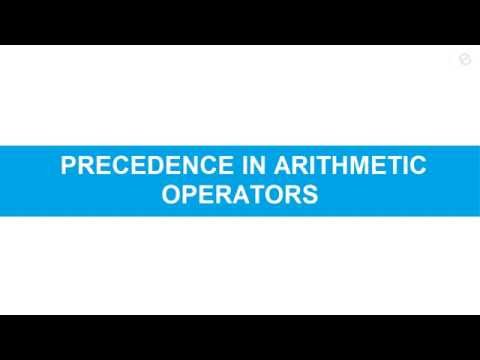 Precedence in Arithmetic Operators