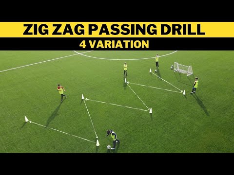 Zig Zag Passing Drill | 4 Variation |  U11 U12 U13 thumbnail