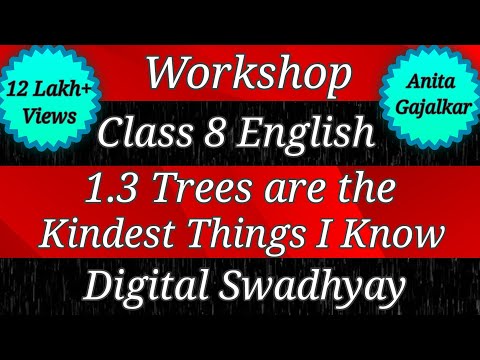 Workshop Class 8 English 1.3 Trees are the Kindest Things I Know । question answer 1.3 Trees are the