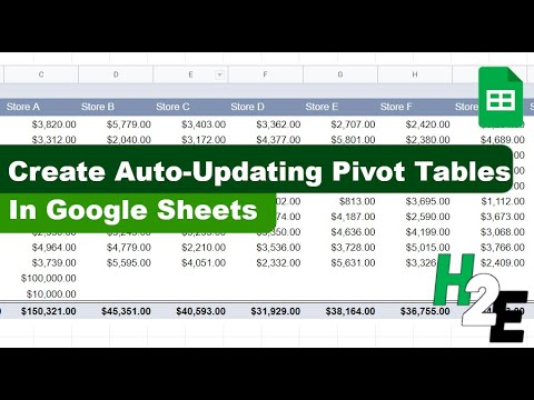 Automatically Updating Pivot Tables in Google Sheets