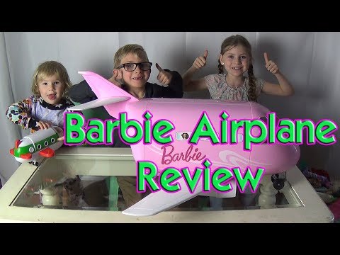 Barbie Toy Airplane Review with 20+ Barbie Dolls!  The Three P's Do Their First Toy Review