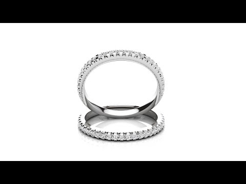 0.5ct French Cut Setting Diamond Elegant Wedding Ring