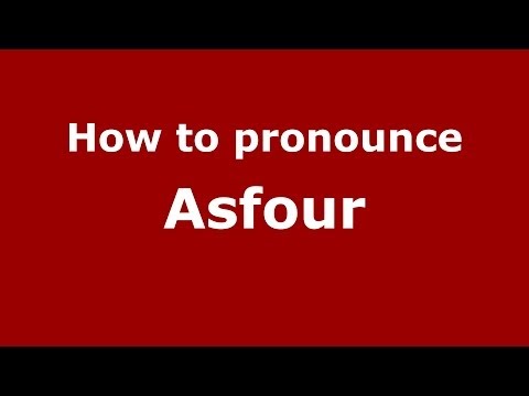 How to pronounce Asfour (Italian/Italy) - PronounceNames.com