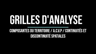 Grilles d&#39;analyse en géographie