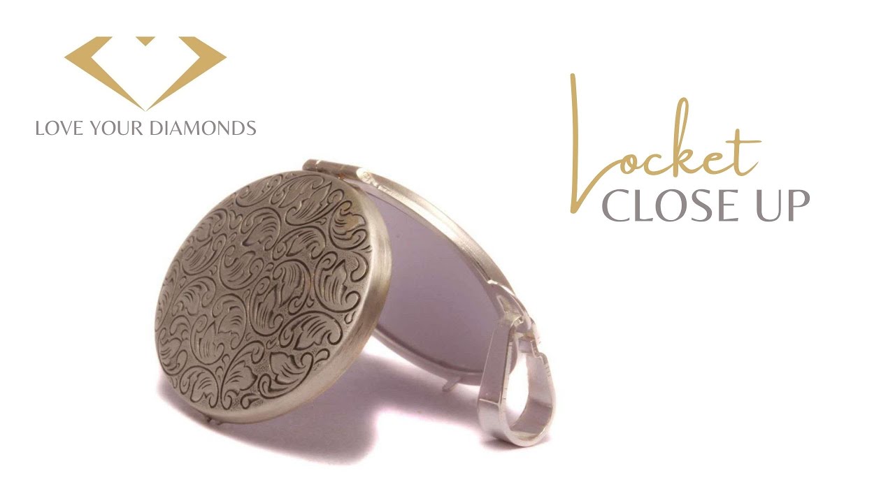 Love Your Diamonds silver locket oval personalizable for engraving two photos real silver