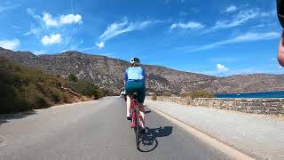 Elounda 1st Ride Crete - contemplating the hill we will climb