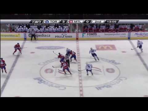 Matt Stajan Goal - Maple Leafs 3 at Canadiens 0 - Dec 1st 2009 (HD)