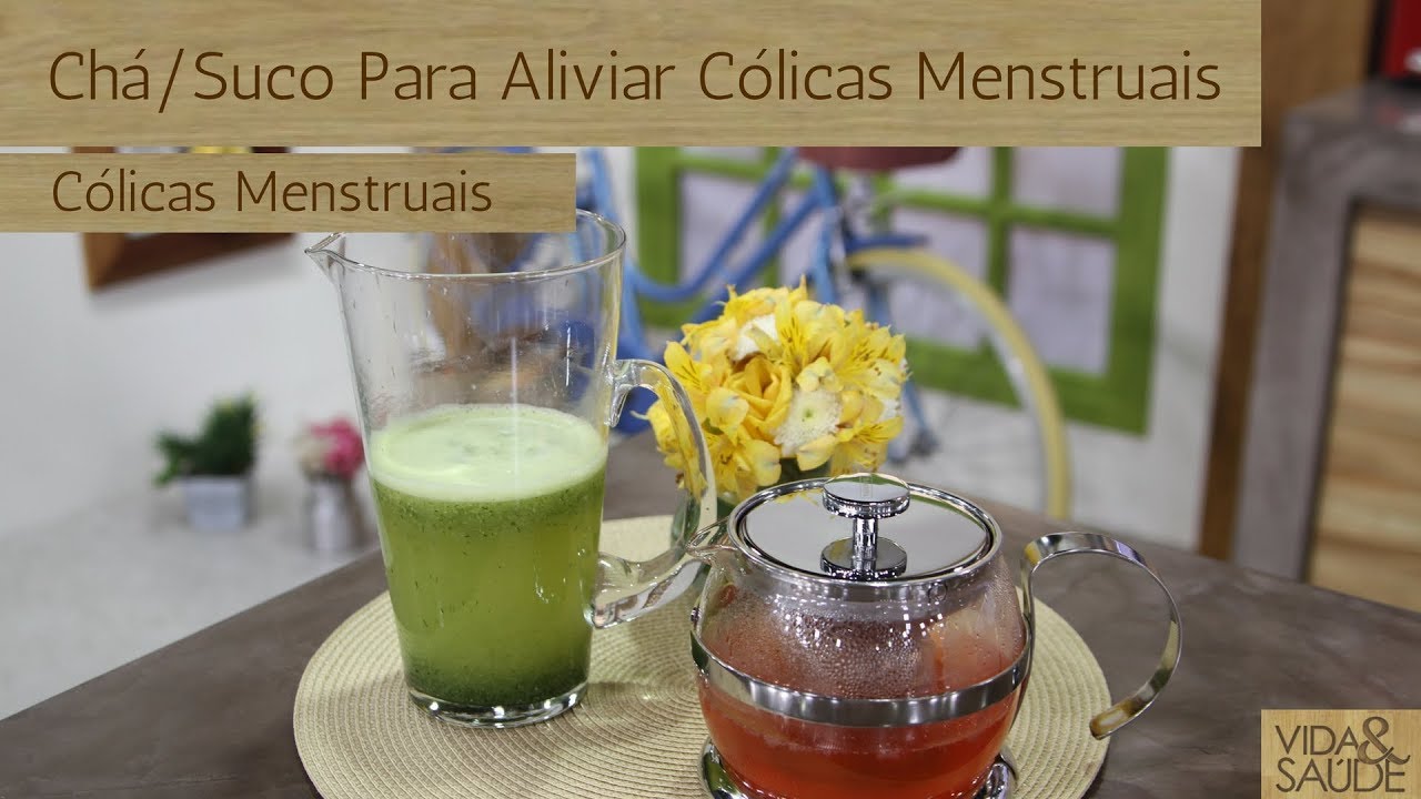 Receita: Chá/Suco para aliviar cólicas menstruais / Tema: Cólicas Menstruais (15/03/18)