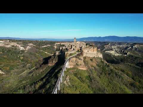 Civita di Bagnoregio, Italy | Aerial drone footage | 4k