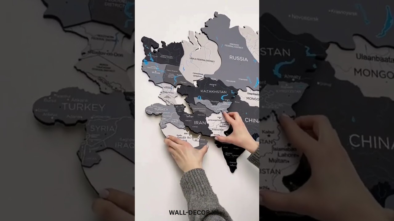 Want Amazing WALL DECOR? Try 3D World Map Wooden Wall Art