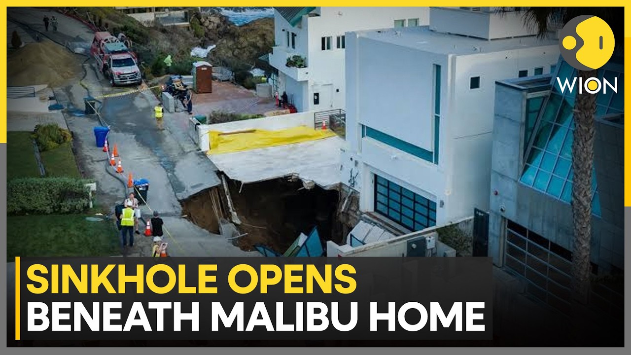 Massive Sinkhole Opens at Nicolas Cage’s $10.5M Malibu Home; Over 30 Homes Evacuated | WION