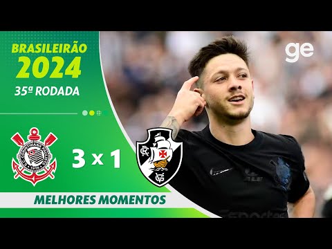 Gols e lances de Corinthians x Vasco da Gama