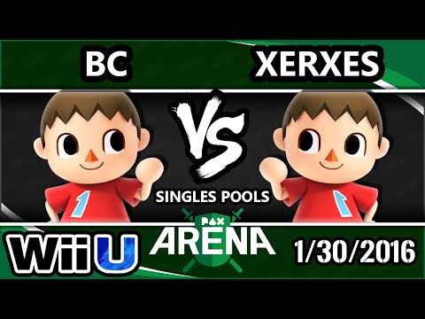 PAX South Arena - BC (Villager) Vs. Xerxes (Villager, Cloud) SSB4 Pools - Smash Wii U - Smash 4