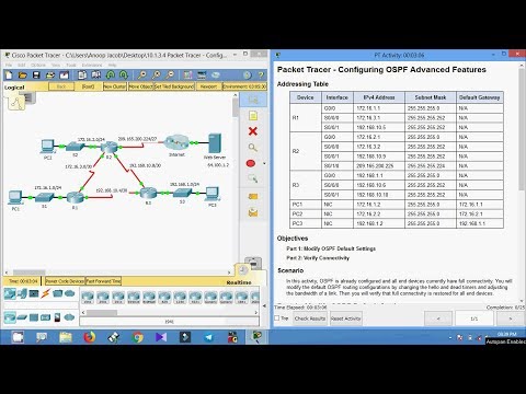10.1.3.4 Packet Tracer - Configuring OSPF Advanced Features