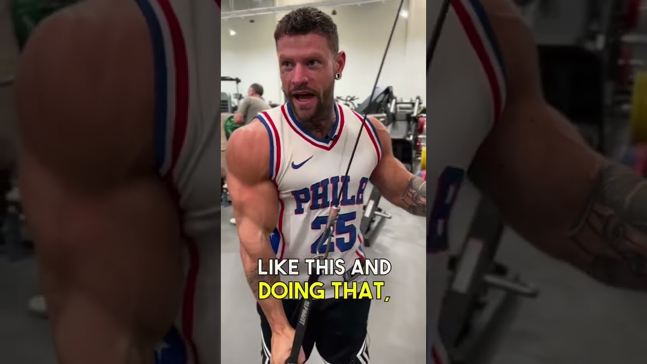 Reverse grip or overhand grip tricep extension