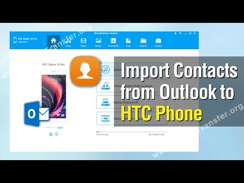 Contacts to HTC | How to Import Contacts from Outlook to HTC Phone