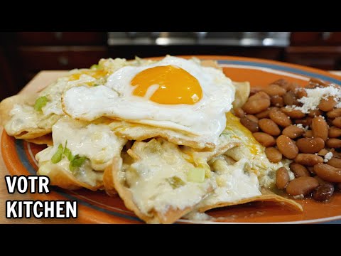 Mexican Breakfast Chilaquiles in cream (Encremadas)