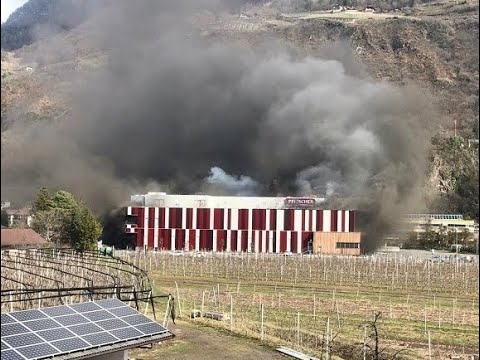 Incendio Postal Salumificio Pfitscher Bolzano, Feuer Burgstall Metzgerei Pfitscher Bozen
