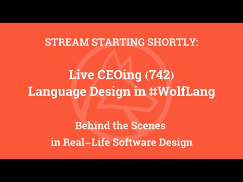 Live CEOing Ep 742: Language Design Review of Sound & Vision Features for 14.0