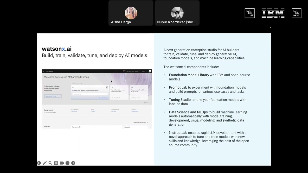 Generative AI Hackathon with IBM watsonx: Workshops