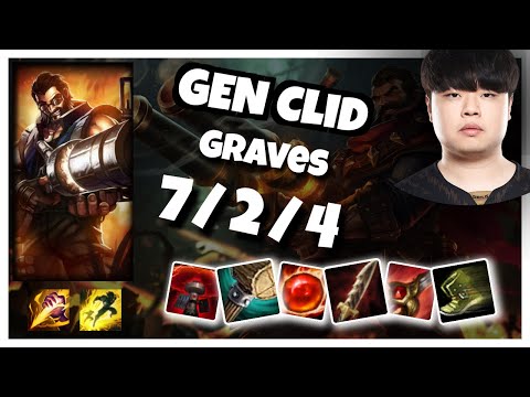 GEN Clid Graves Jungle (7/2/4) Gameplay Replay - Patch 10.18