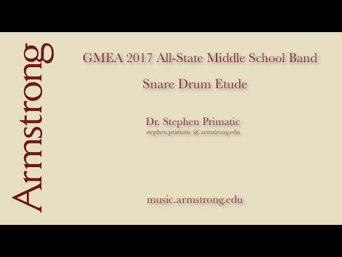 GMEA 2017 All-State Middle School Band Snare Drum Etude