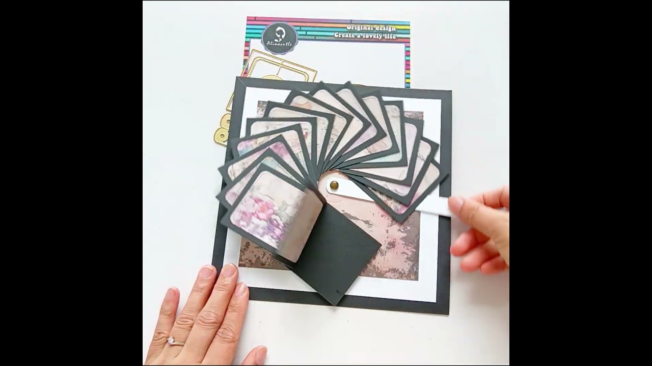 Fall card metal die cut | Photo album idea - #Alinacutle® #AlinaCraft #papercraft  #minialbum