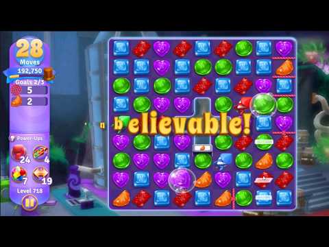 Wonka's World of Candy Level 718 - NO BOOSTERS + FULL STORY 🍫 | SKILLGAMING ✔️