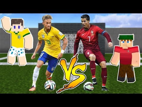 Robin Hood Gamer -  NEYMAR VS CRISTIANO RONALDO ON MINECRAFT!!  (BRAZIL VS PORTUGAL)