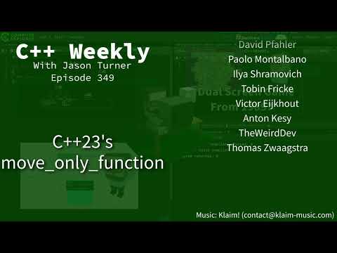 C++ Weekly - Ep 349 - C++23's move_only_function