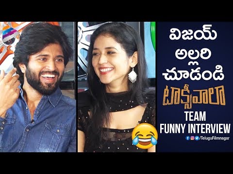 Taxiwaala Team Funny Interview | Vijay Deverakonda | Priyanka Jawalkar | Malavika | Telugu Filmnagar Video
