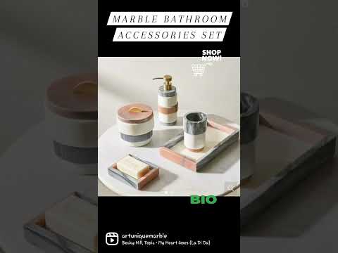 Marble Bathroom Accessories Set