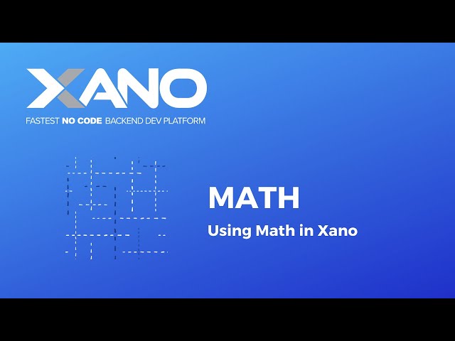 Xano - Math Operators