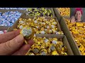 ASMR Most Candy Some Lots Of Colorful Rainbow Lollipop Candy Unpacking Chocolate Eat