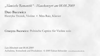 Duo Bacewicz: Grazyna Bacewicz - Polnische Caprice für Violine solo