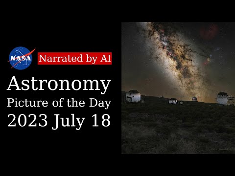 APOD: 2023-07-18 - Milky Way above La Palma Observatory (Narrated by Amy)