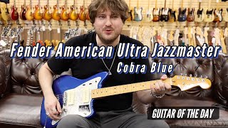 Video thumbnail for 2023 Fender American Ultra Jazzmaster Cobra Blue | Guitar of the Day by Normans Rare Guitars